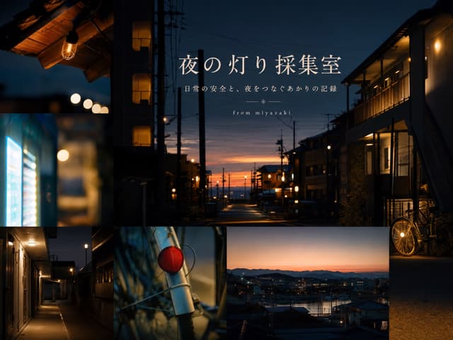 夜の灯り採集室の世界観を表すサムネイル