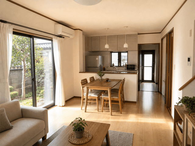 楠の木通りの小さな戸建のLDK内観